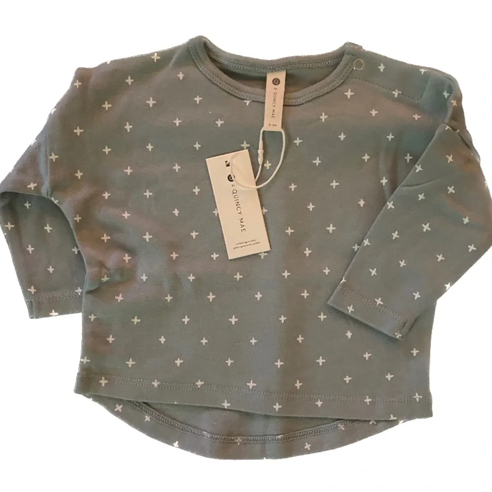 Quincy Mae organic 2 pc Pant Set, gender neutral, Color: Sea - Picture 2 of 8